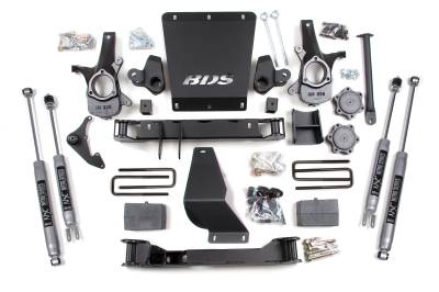 BDS Suspension - BDS Suspension BDS179FS 99-06 K1500 6" F 5" R Block Add-a-Leaf FOX Lift