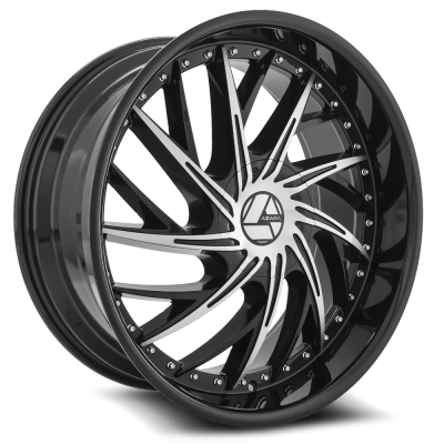 Azara - Azara AZA-5162955115120+15BM AZA-516 22x9.5 5x115/120 15mm Black/Machined