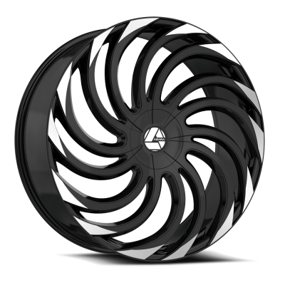 Azara - Azara AZA-53420853235BM AZA-534 Wheel 20x8.5 5x4.25/4.5 35mm Black/Machined