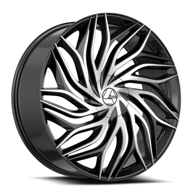 Azara - Azara AZA-5371882335BM AZA-537 Wheel 18x8 5x100/4.5 35mm Gloss Black & Machined