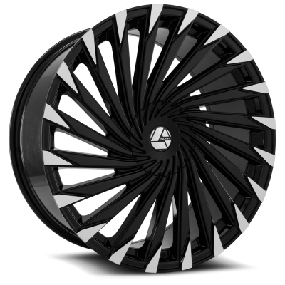 Azara - Azara Wheel AZA-501 22x9.5 Blank 15mm Black/Machined AZA-5012295BLANK+15BM