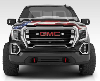 Stampede - Stampede 2051-41 Vigilante Premium Hood Protector American Flag GMC
