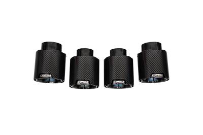 Corsa Performance - Corsa Performance 21109CFBLK Exhaust Tip Kit for 20-23 Corvette