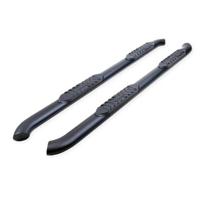 TrailFX - TrailFX A1004B Nerf Bar 4" Oval Side Steps Black Steel Rocker Mount