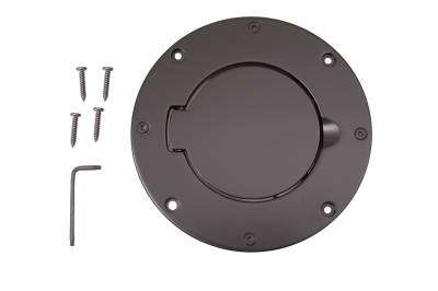 Rugged Ridge - Rugged Ridge 11425.02 Non-Locking Gas Cap Door Black for Wrangler TJ