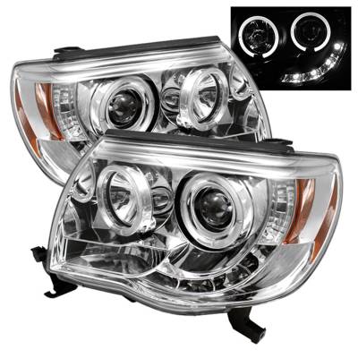 Spyder Auto - Spyder Auto Halo Projector Headlights Chrome/Clear for Tacoma 5011923