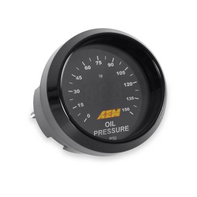 AEM Electronics - AEM 30-4407 Universal Digital Oil Pressure Gauge 0-150psi