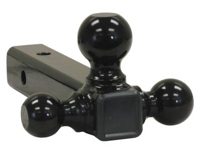 Buyers - Buyers Tri-Ball Hitch-Solid Shank w/Black Towing Balls 1802200