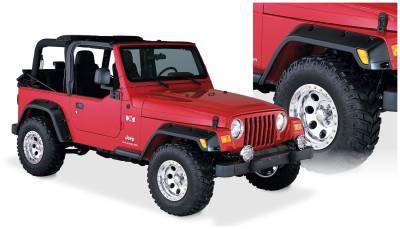 Bushwacker - Bushwacker Pocket Style Front/Rear Fender Flares Black for Jeep TJ 10917-07