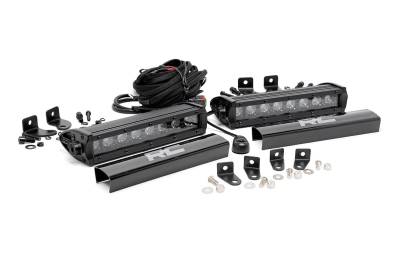 Rough Country Suspension Systems - Rough Country Grille Mount Dual 8" LED Light Bar Kit 17-19 Super Duty 70697