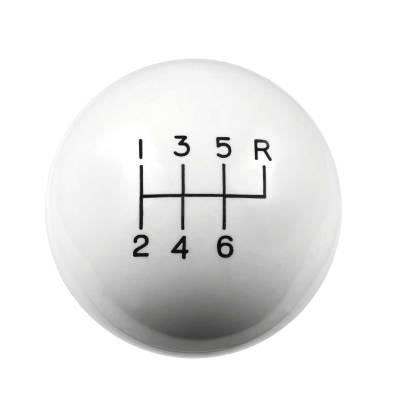 Hurst - Hurst 1630056 Classic 6-Speed Shift Knob Upper Right Reverse White 9/16-18