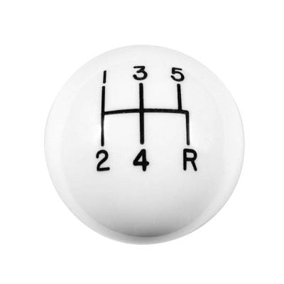 Hurst - Hurst 1630008 Classic 5-Speed Shift Knob Lower Right Reverse White 3/8-16