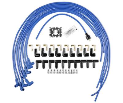 ACCEL - ACCEL 4039B Universal Super Stock Spark Plug Wire Set 90 -DEG Boots 8mm Blue