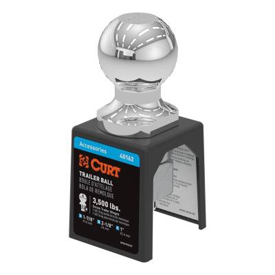 CURT - Curt 40162 Curt 40162 1-7/8" Trailer Ball 1" x 2-1/8" Shank 3500 Lbs. Chrome Pac