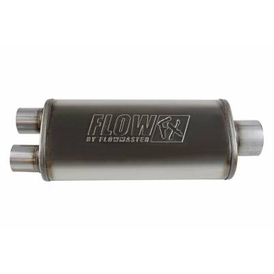 Flowmaster - Flowmaster 72587 Flow FX Muffler 3.5" Center In/2.5" Dual Out Performance