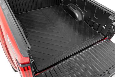 Rough Country Suspension Systems - Rough Country Rubber Truck Bed Mat Black for 22-25 Toyota Tundra 5.7' RCM689