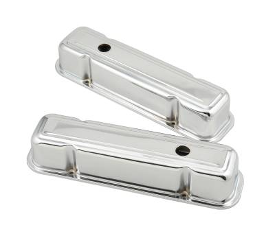 Mr Gasket - Mr Gasket 9805 Valve Cover Chrome Plated Baffled Pair for Pontiac