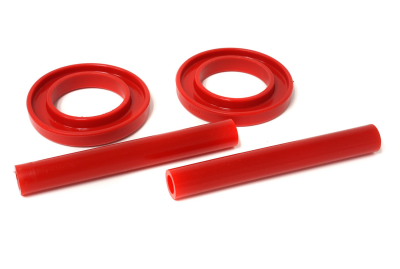 Energy Suspension - Energy Suspension 4.6102R Coil Spring Isolator Set Front Polyurethane Red