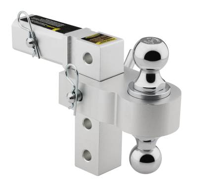 Smittybilt - Smittybilt 2925 Trailer Hitch Ball Mount 2" Receiver 2" 1-7/8" Ball 6" Adjust.