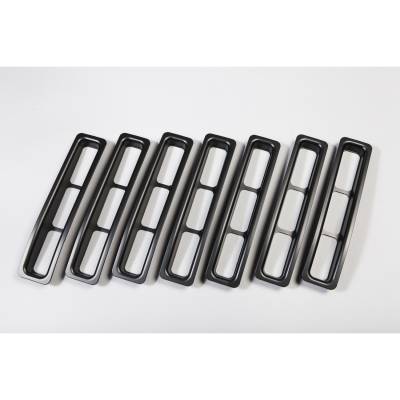 Rugged Ridge - Rugged Ridge 11306.03 Black Grille Inserts for 97-06 Jeep Wrangler TJ