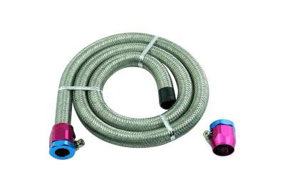 Mr Gasket - Mr Gasket 1526 Steel Braided Fuel Line Kit Universal Tube ID3/8 L-3' ALL
