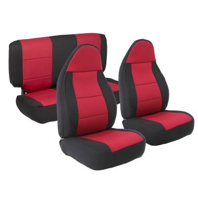 Smittybilt - Smittybilt 471330 Neoprene Seat Cover Set Red for 03-06 Jeep Wrangler TJ