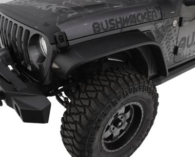 Bushwacker - Bushwacker Flat Style Front Fender Flares-Black for Jeep JL/JT 10101-07