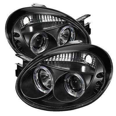 Spyder Auto - Spyder Auto 5009920 Black/Clear LED Halo Projector Headlights