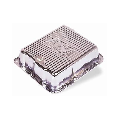 B&M - B&M 70289 Chrome Steel Automatic Transmission Oil Pan