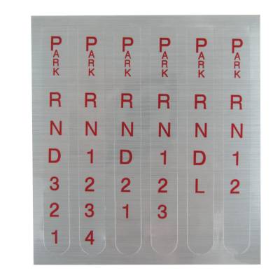 B&M - B&M 80848 Automatic Transmission Shift Indicator Window or Decal Reverse Pattern