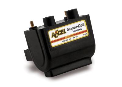 ACCEL - ACCEL 140406BK SuperCoil Performance Ignition Coil Dual Fire 4.7 Ohms Res Black