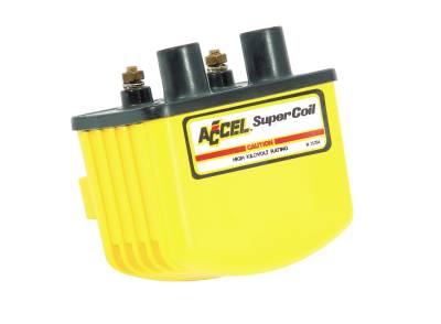 ACCEL - ACCEL 140408 SuperCoil Single Fire Ignition Coil 3.0 Ohm Yellow Motorcycle