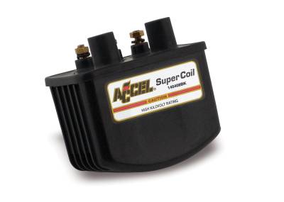 ACCEL - ACCEL 140408BK SuperCoil 3.0 Ohm Single Fire Ignition Coil Black