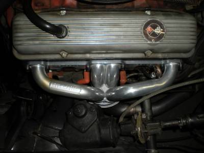 Flowmaster - Flowmaster 814120 Scavenger Block Hugger Headers PAIR Stainless 57-74 Corvette