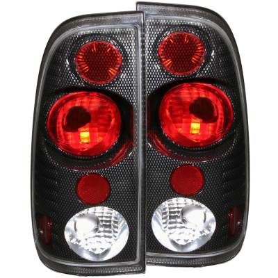 Anzo USA - Anzo 211064 Carbon Fiber Euro Taillights for 97-03 Ford F150 99-06 Super Duty