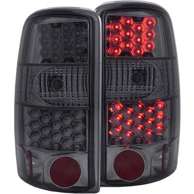 Anzo USA - Anzo USA Chrome LED Smoked Lens Taillight Set Suburban/Tahoe/Yukon 311156