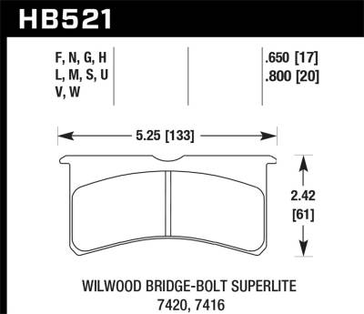 Hawk Performance - Hawk Performance HB521D.800 ER-1 Disc Brake Pad