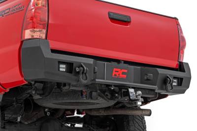 Rough Country Suspension Systems - Rough Country Heavy Duty Black Rear Bumper for 05-15 Toyota Tacoma 10812