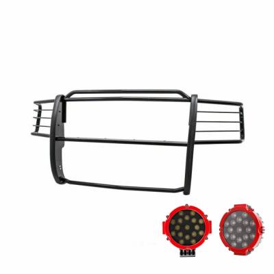 Black Horse Off Road - Black Horse 17FR20MA-PLR Black Grille Guard w/LED for Ranger