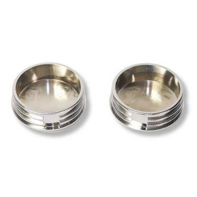 Smittybilt - Smittybilt TA25-C Tubular Bumper End Caps 3" Tube Pair Chrome