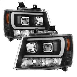 Spyder Auto - Spyder Auto Light Bar Headlights Black/Clear Suburban/Tahoe/Avalanche 5082565