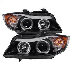 Spyder Auto - Spyder Auto 5009005 Black/Clear LED Halo Projector Headlights