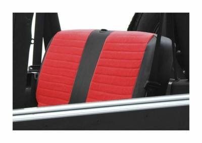Smittybilt - Smittybilt 758230 XRC Rear Seat Cover Red for Jeep Wrangler JK 4DR