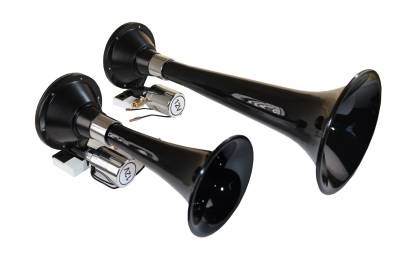 Kleinn Automotive Accessories - Kleinn Automotive 220 Black Dual Trumpet Horn