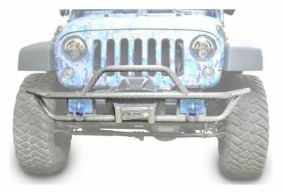 Steinjager - Steinjager Front Off Road Tube Bumper-Gray Hammertone for Jeep JK J0048130