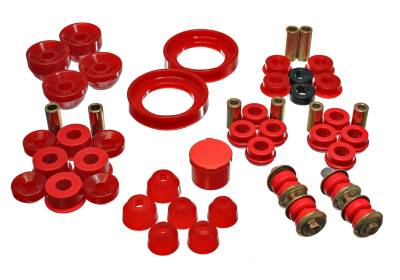 Energy Suspension - Energy Suspension 16.18108R Hyper-Flex Master Bushing Kit Red