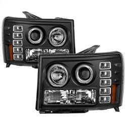 Spyder Auto - Spyder Auto 5010605 Black/Clear Halo Projector Headlights for 07-13 GMC Sierra