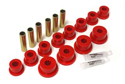 Energy Suspension - Energy Suspension 1.2102R Leaf Spring Bushing Set Polyurethane Red