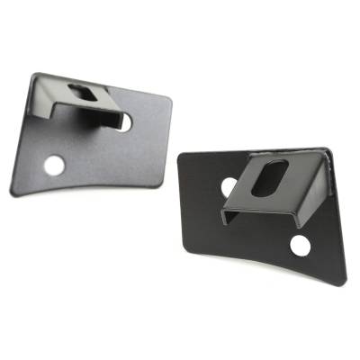 Rugged Ridge - Rugged Ridge Windshield Hinge Light Brackets-Black for Wrangler JK 11027.04