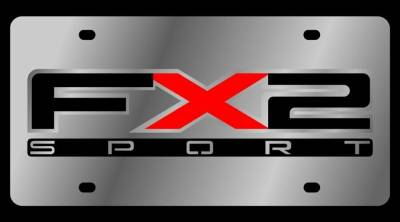 Eurosport Daytona - Eurosport Daytona 1591N-1 Stainless License Plate FX2 Sport Logo